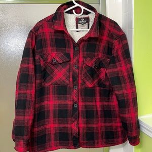 Size CL fleece lined flannel jacket for men